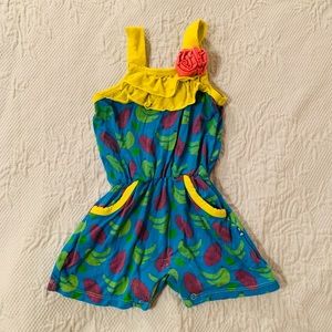 Girl’s Kickee Pants romper. Brazil collection.